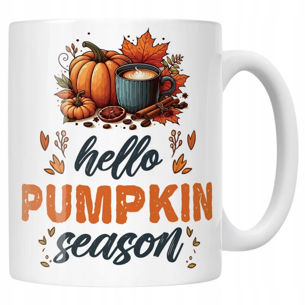 Kubek ceramiczny Jesienny Jesień Hello Pumpkin Dynia Prezent