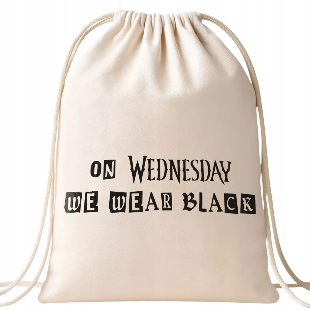 Plecak bawełniana Nevermore Wednesday Dla Fanów Serialu Prezent