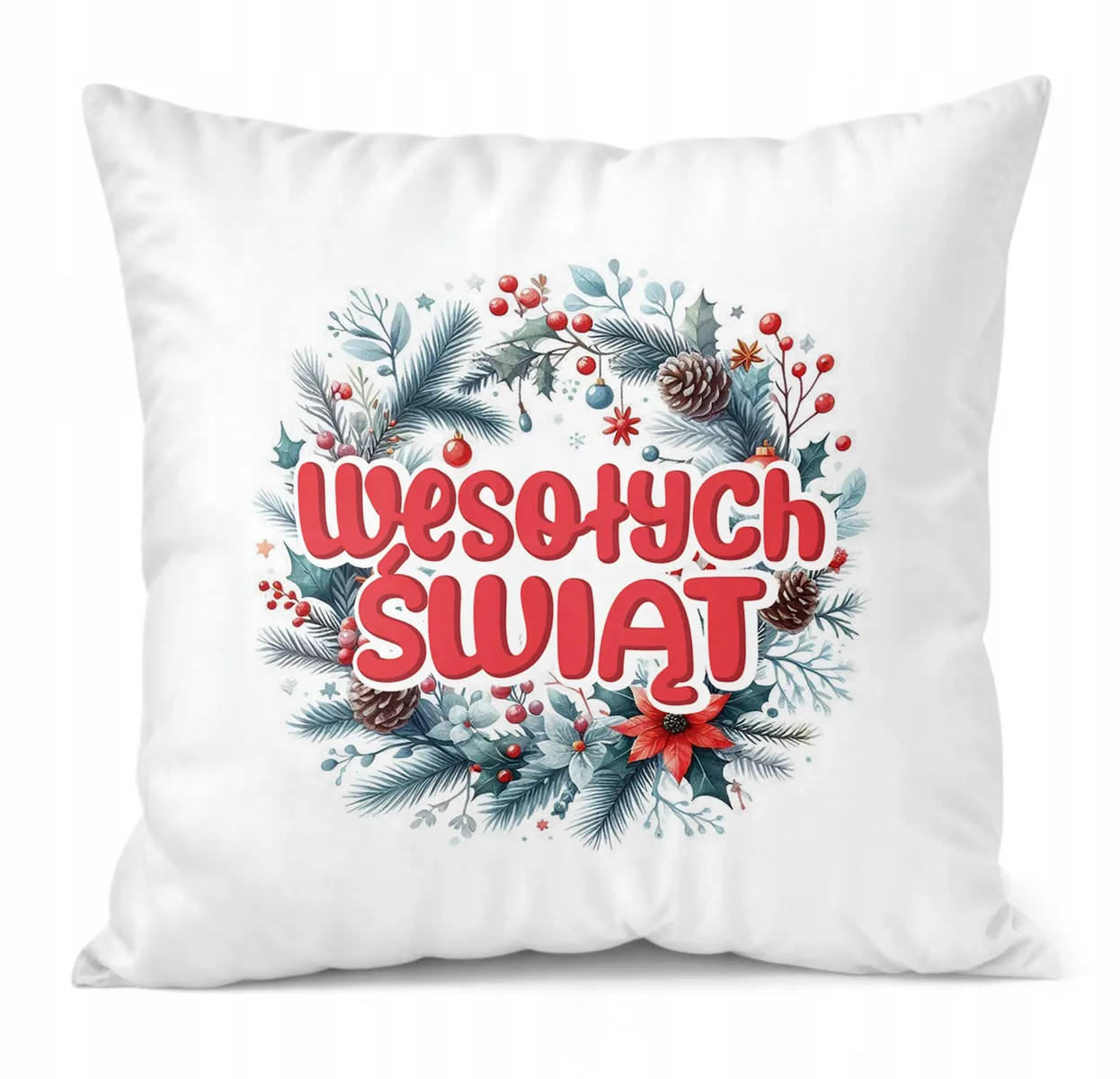 Poduszka 38x38cm Świąteczna Wesołych Świąt Boże Narodzenie Prezent