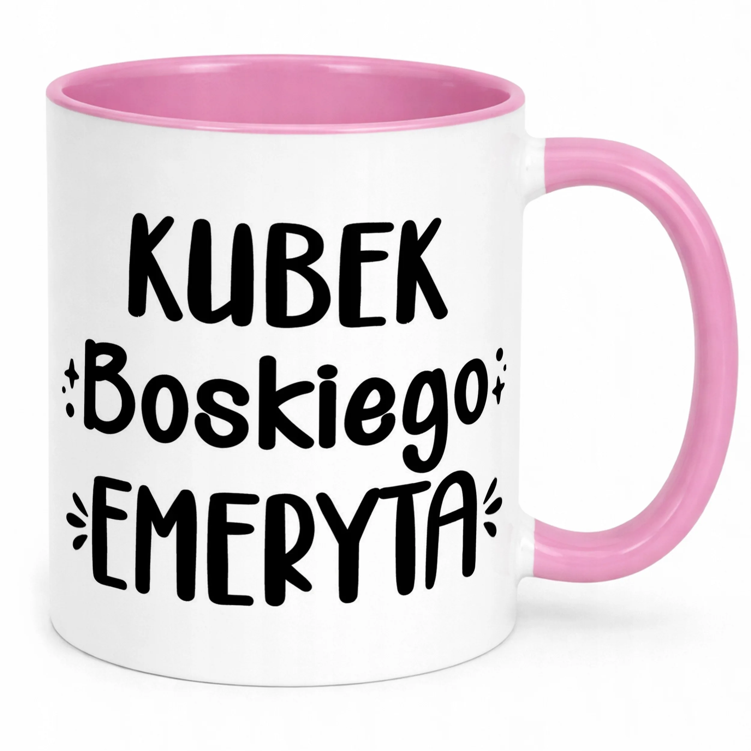 Kubek Różowy z okazji Emerytury Dla Emeryta Prezent Upominek