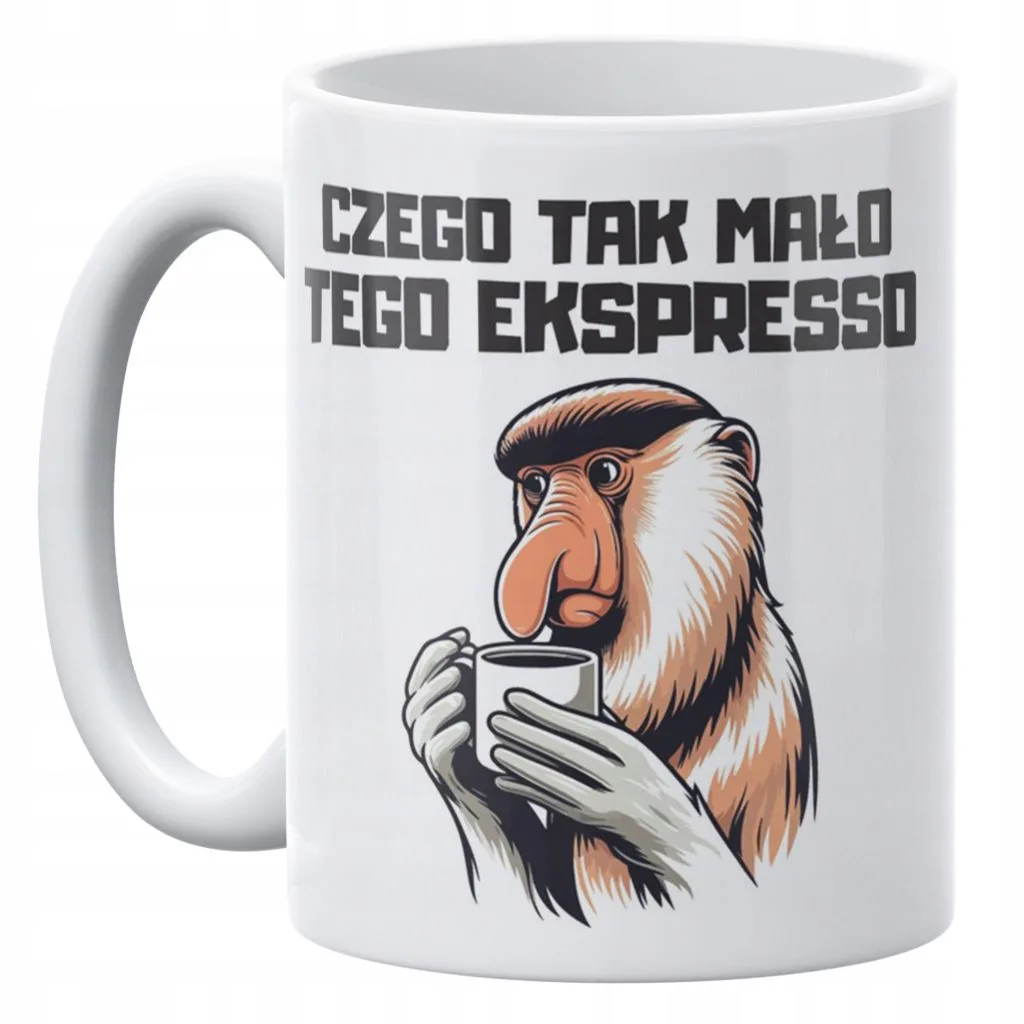 Kubek ceramiczny 330 ml Janusz Nosacz Kawa Zabawny Prezent