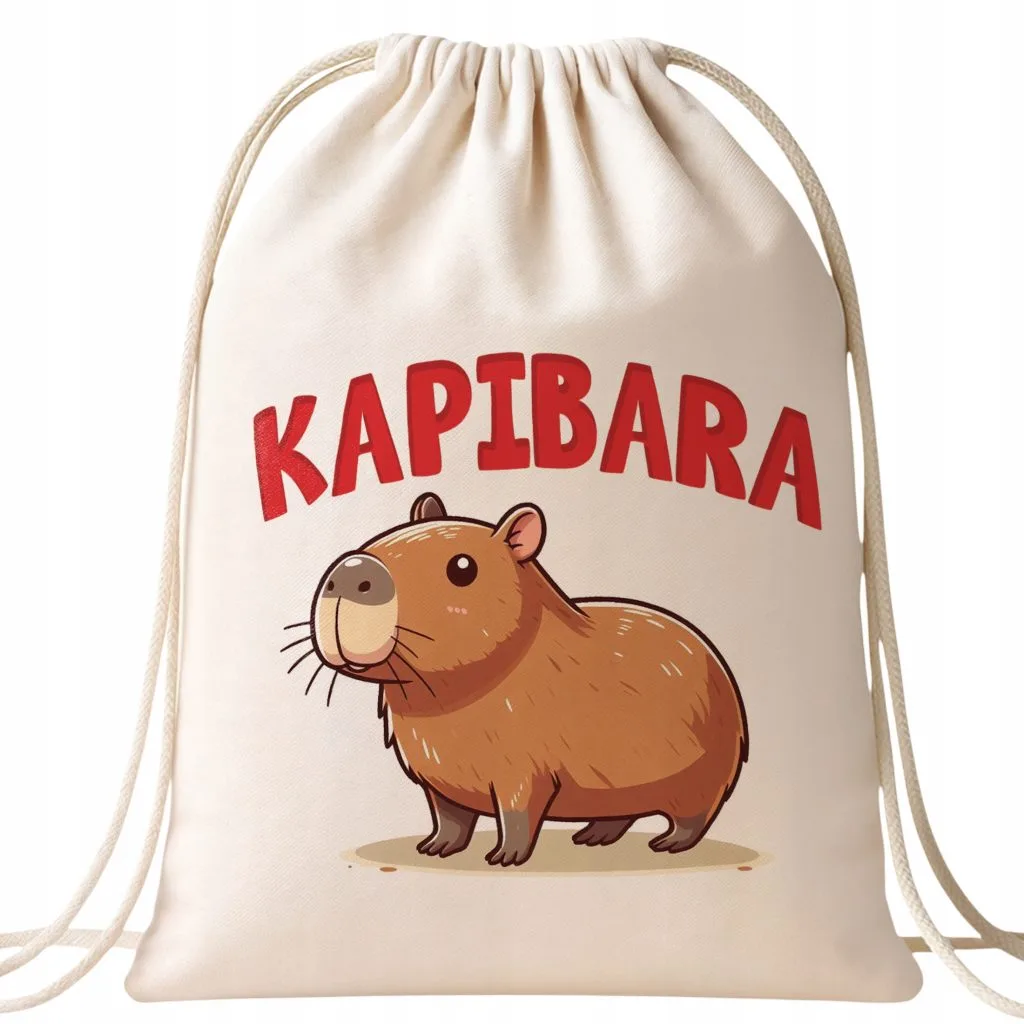 Plecak bawełniany Kapibara Capybara Zwierzak Prezent