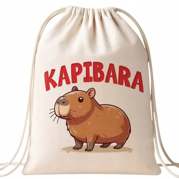 Plecak bawełniany Kapibara Capybara Zwierzak Prezent