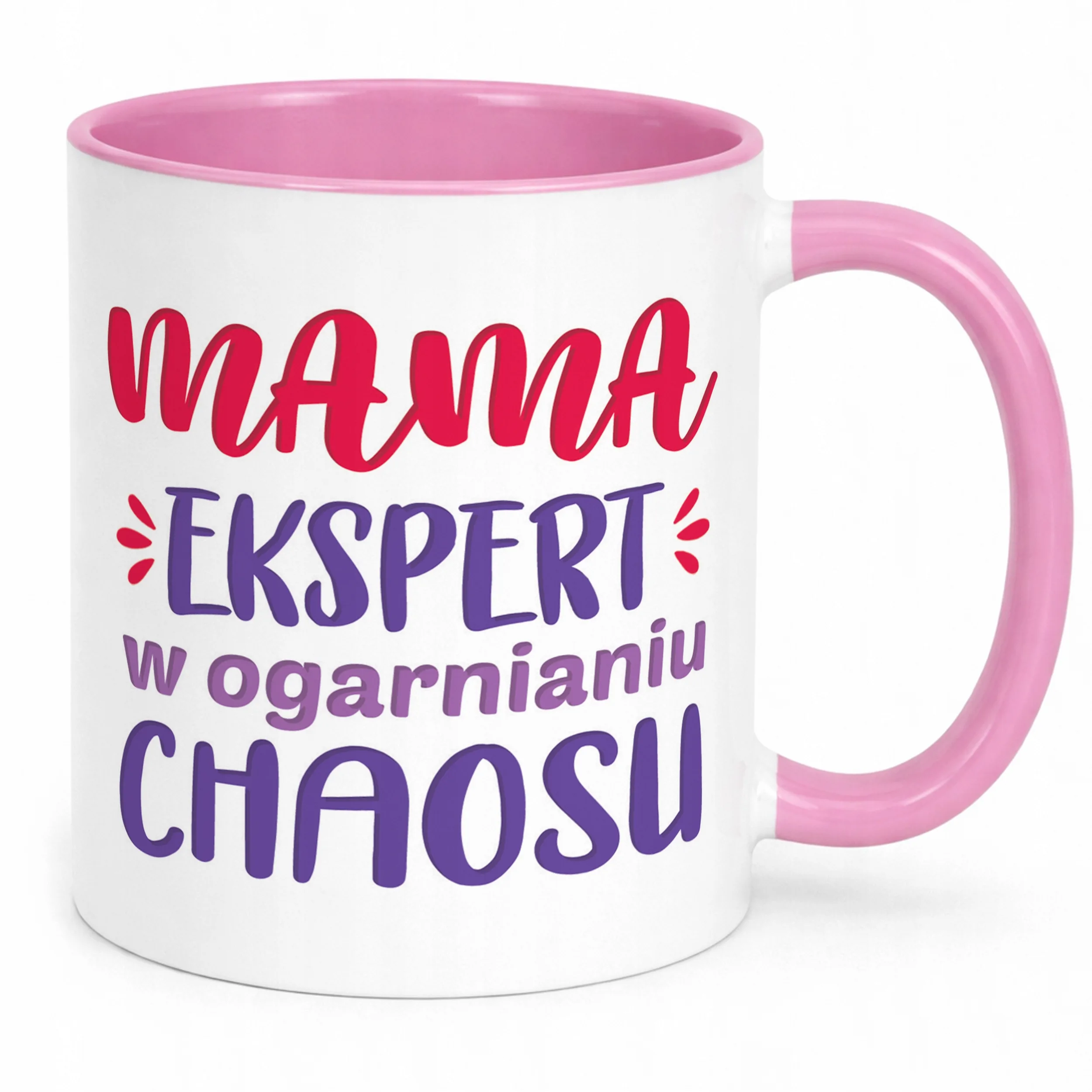 Kubek Różowy Dzień Matki Dla Mamy Prezent Ekspert W Ogarnianiu Chaosu