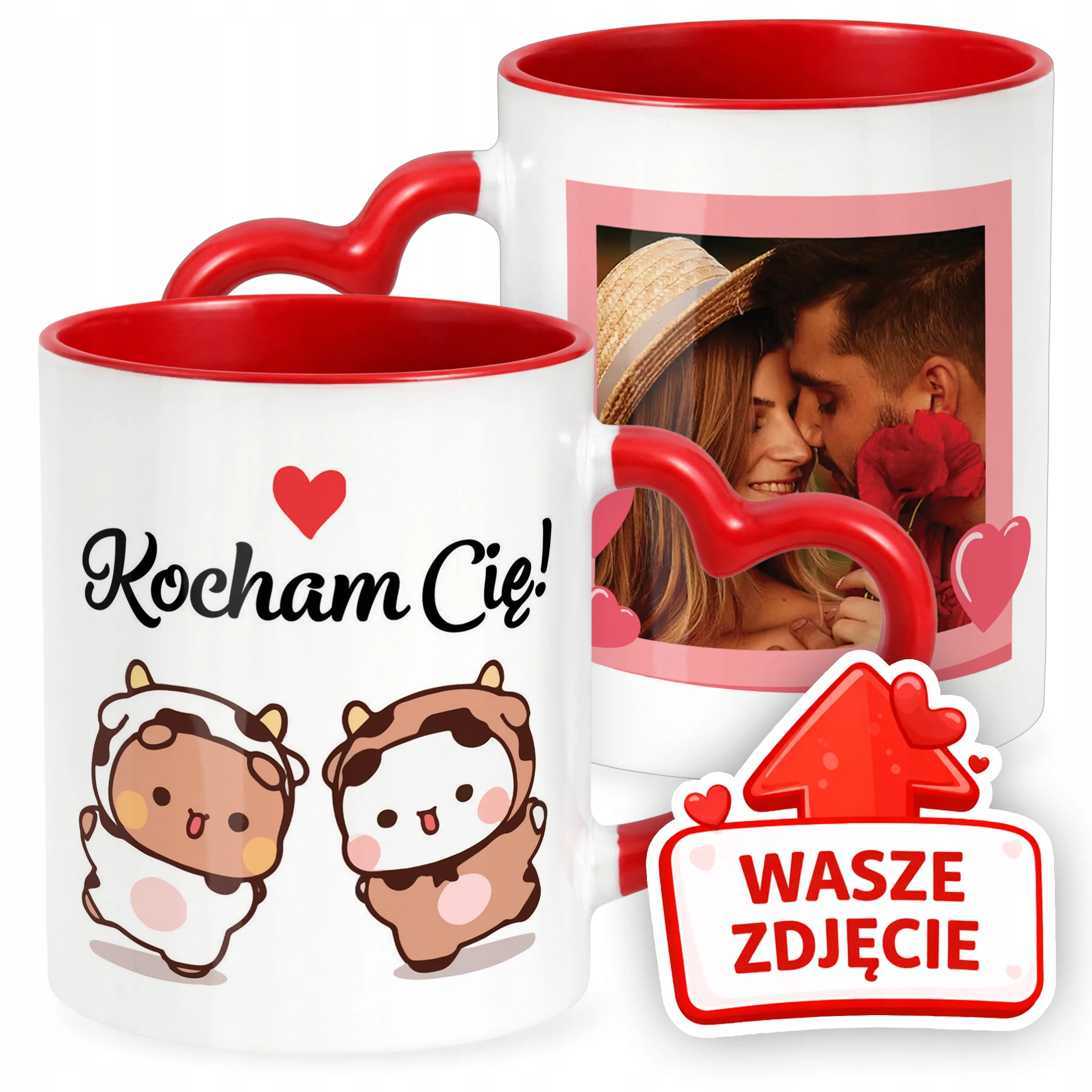 Kubek Walentynkowy Z Własnym Zdjęciem Serce Walentynki Prezent Upominek