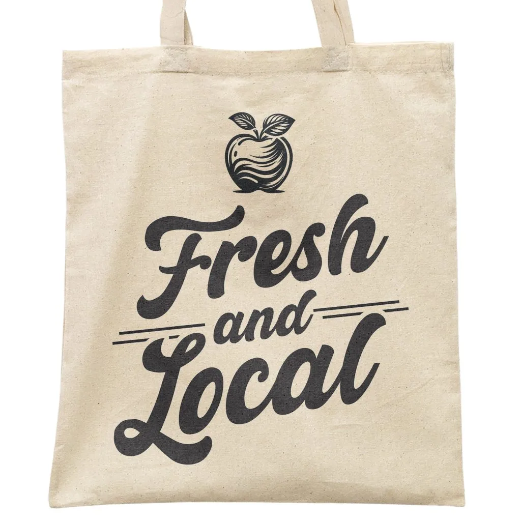 Torba bawełniana na zakupy FRESH & LOCAL Dla Miłośników Lokalnych Produktów