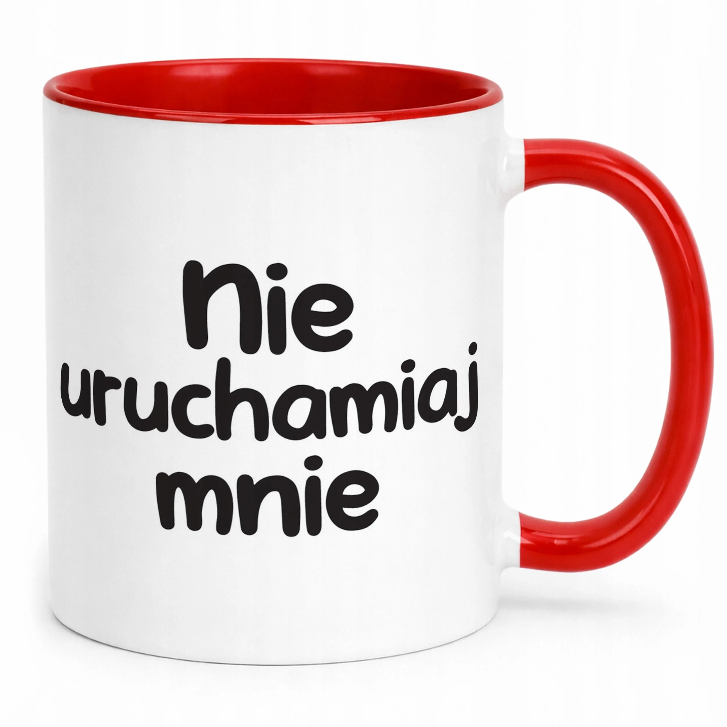 Kubek ceramiczn Nie Uruchamiaj Mnie Śmieszny Zabawny Prezent