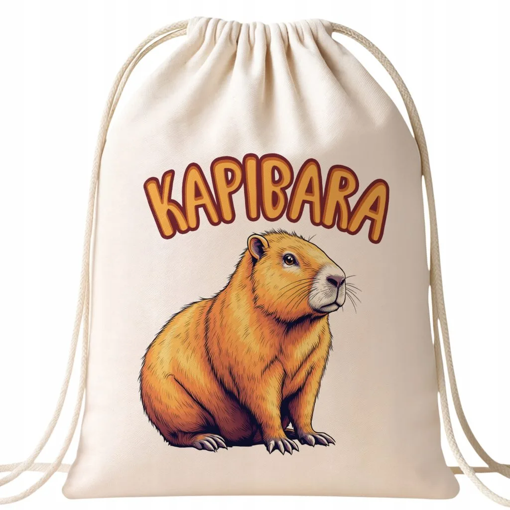 Plecak bawełniany Kapibara Capybara Zwierzak Prezent