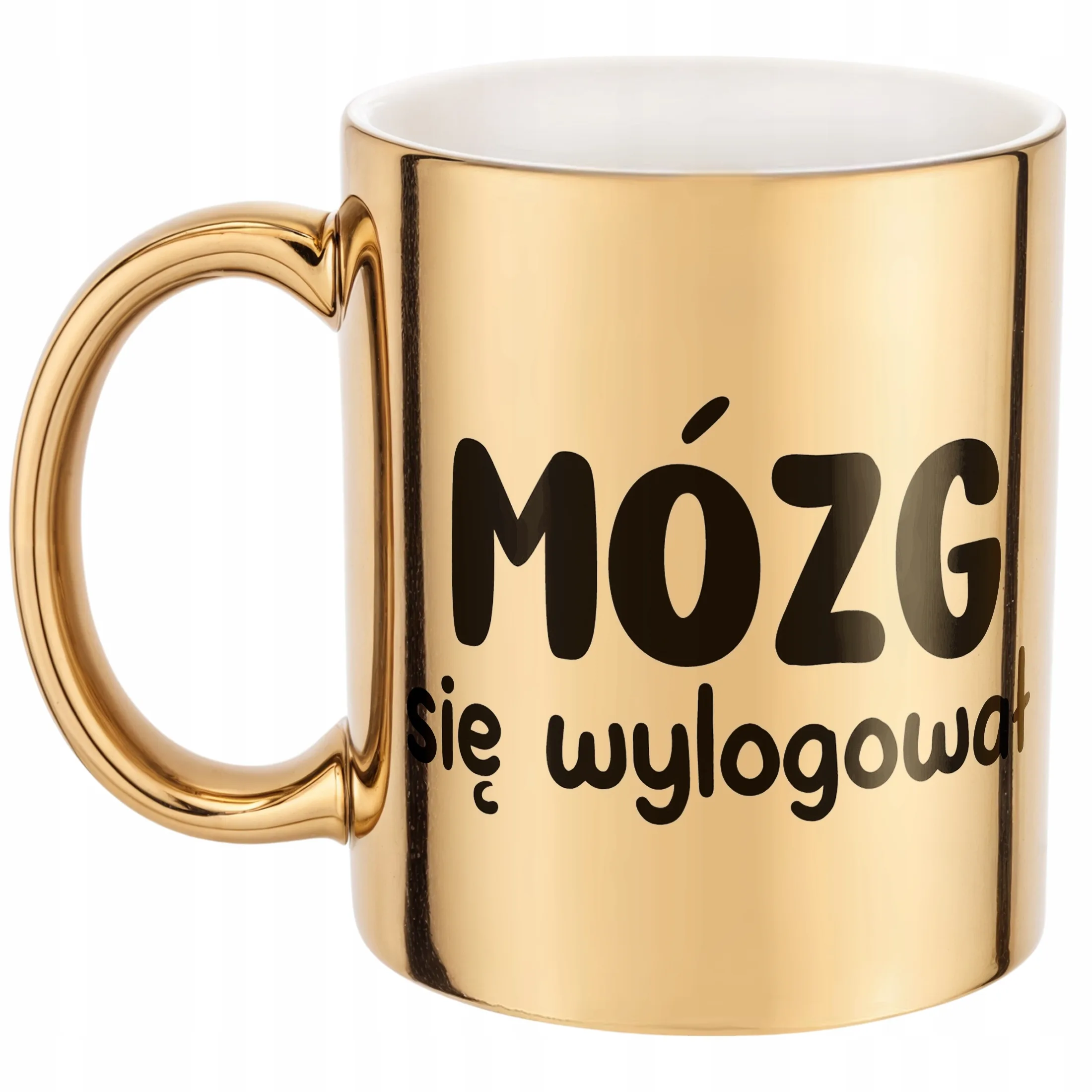 Złoty Kubek Mózg Się Wylogował Śmieszny Zabawny Prezent