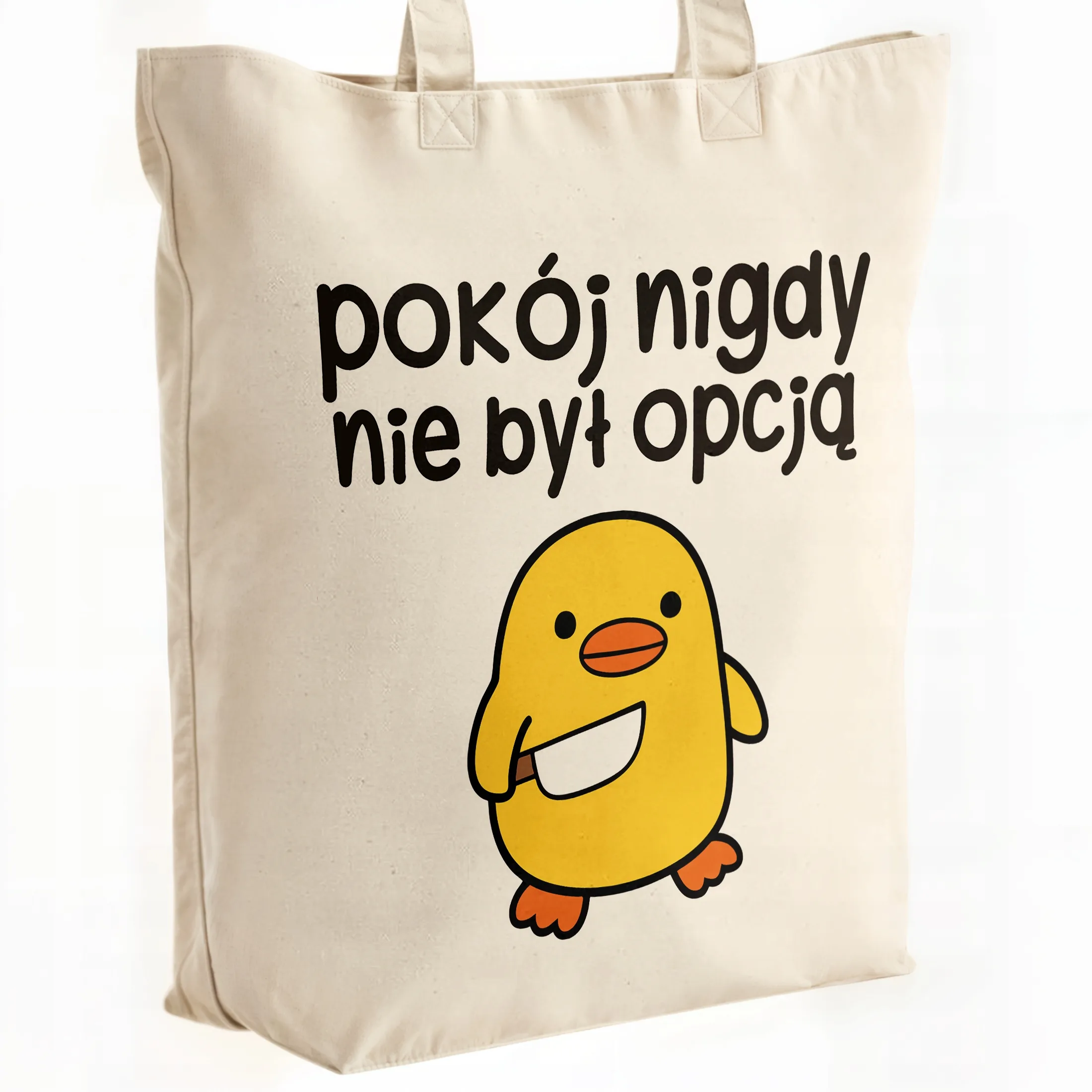 Torba bawełniana premium Pokój Nigdy Nie Był Opcją Zabawny Prezent