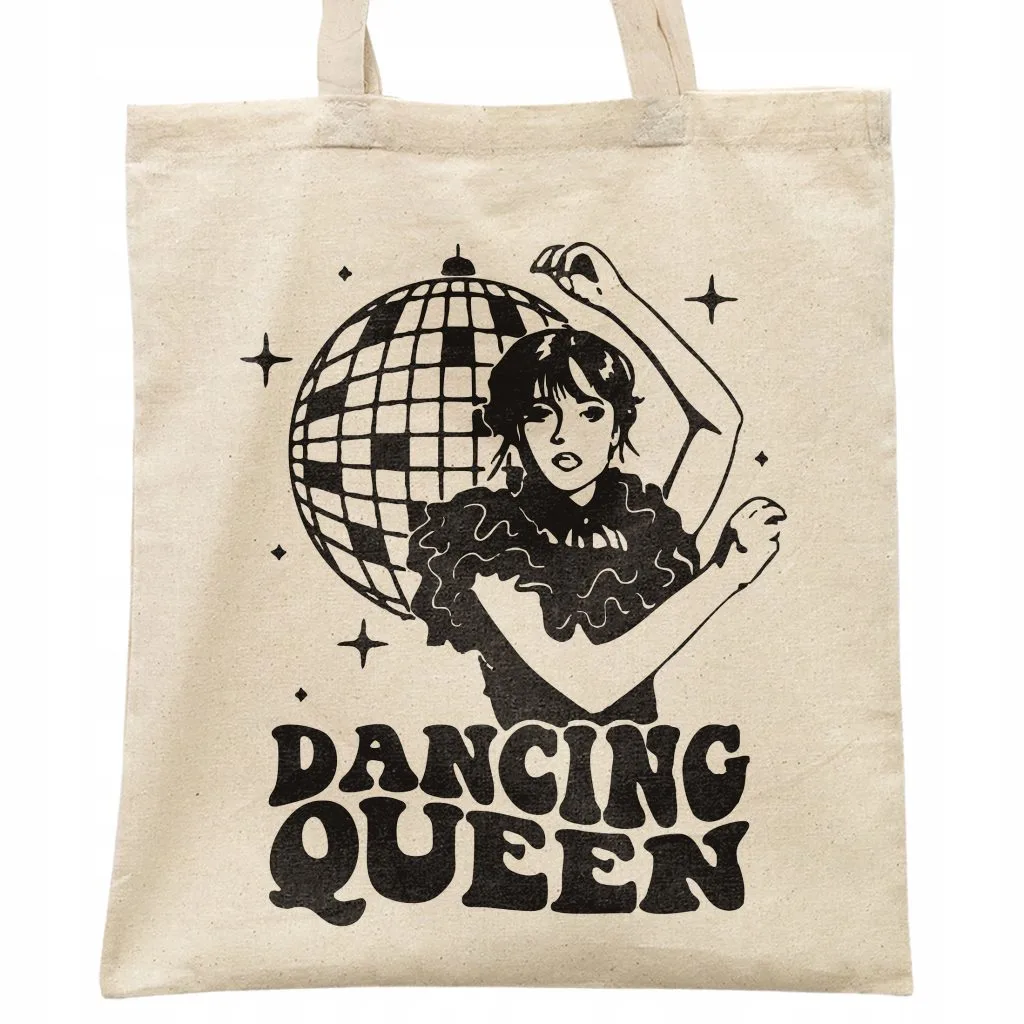 Torba bawełniana na zakupy Wednesday Dancing Queen Dla Fanów Serialu