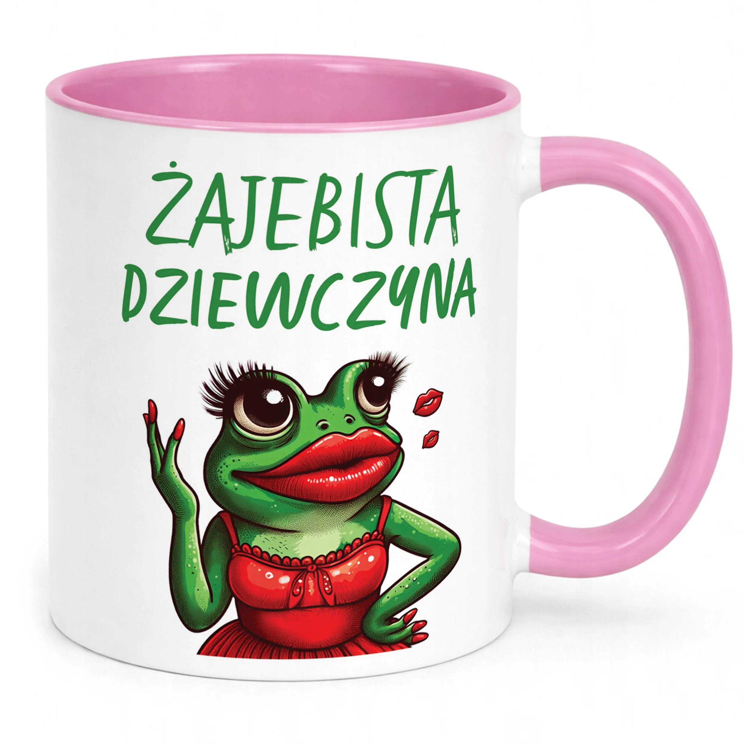 Kubek Różowy Żajebista Dziewczyna Dzień Kobiet Prezent