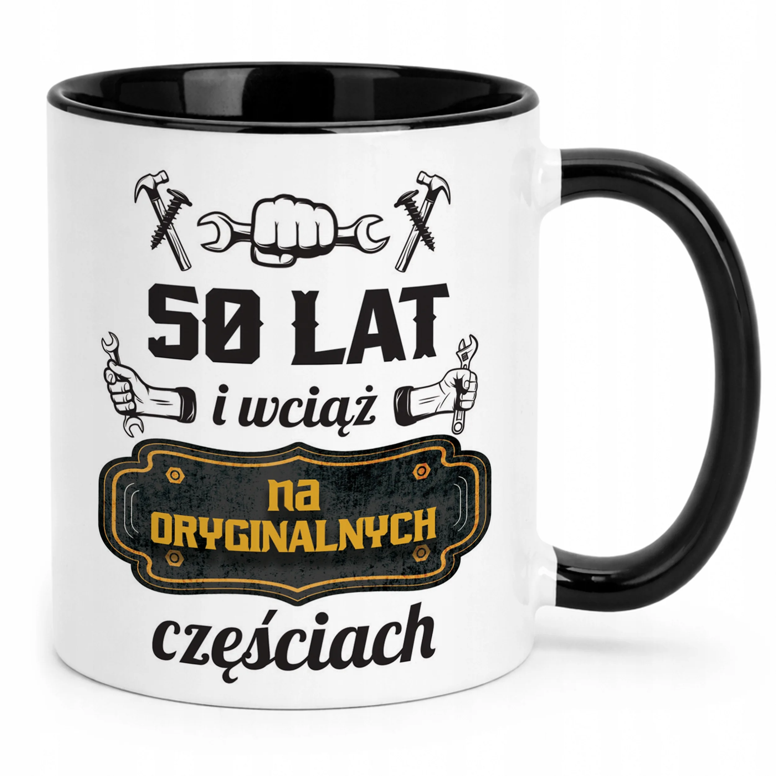 Kubek Czarny Na Oryginalnych Urodziny 50 Prezent Upominek