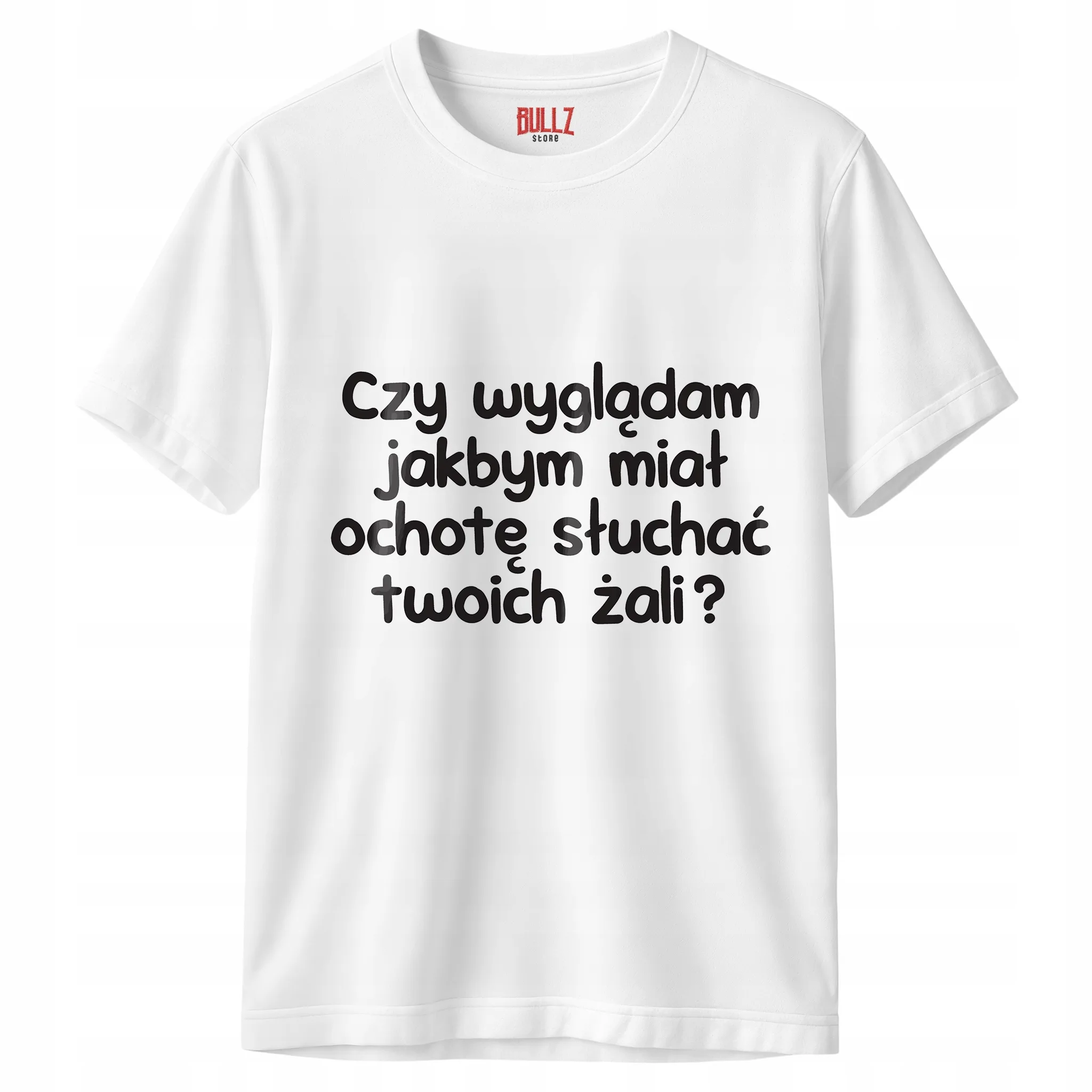 Koszulka biała męska Czy Wyglądam Jakbym Miał Ochotę Prezent