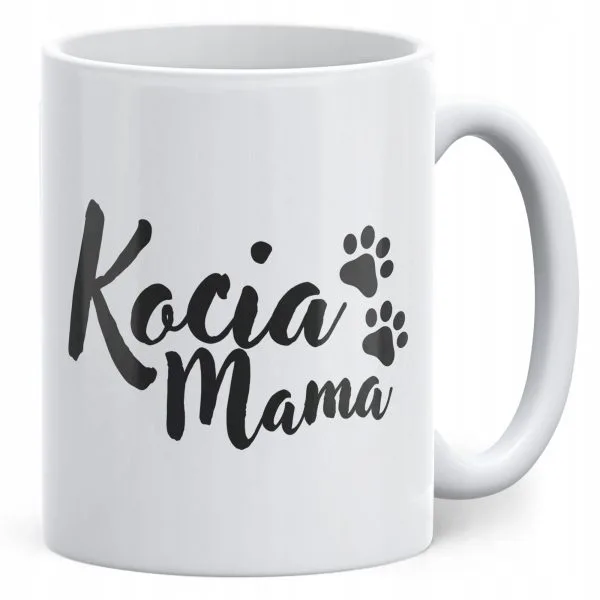 Kubek ceramiczny Kocia Mama Dla Posiadaczki Kota Prezent