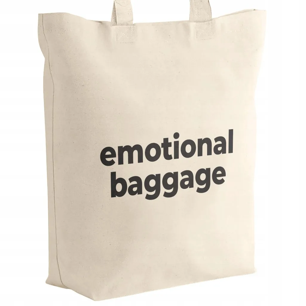 Torba bawełniana z dnem na zakupy Emotional Baggage Bagaż Emocjonalny