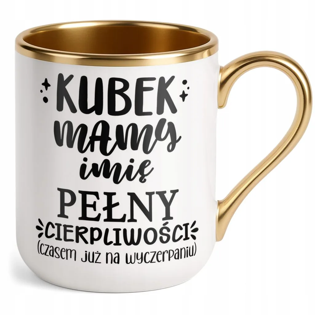 Kubek Premium Złoty Personalizowany Dzień Matki Dla Mamy Prezent Upominek