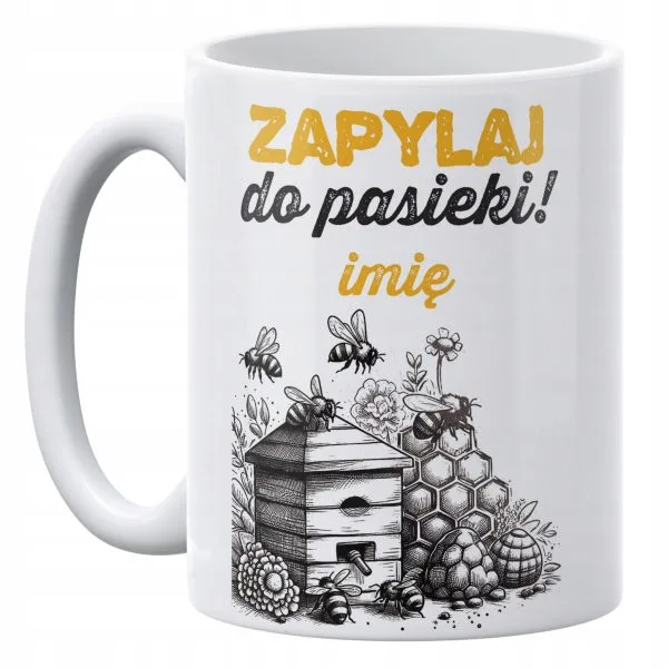 Kubek ceramiczny 330 ml Dla Pszczelarzy Prezent Upominek Personalizowany