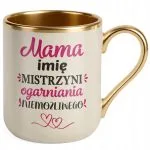Kubek Premium Złoty Ecru Personalizowany Dzień Matki Dla Mamy