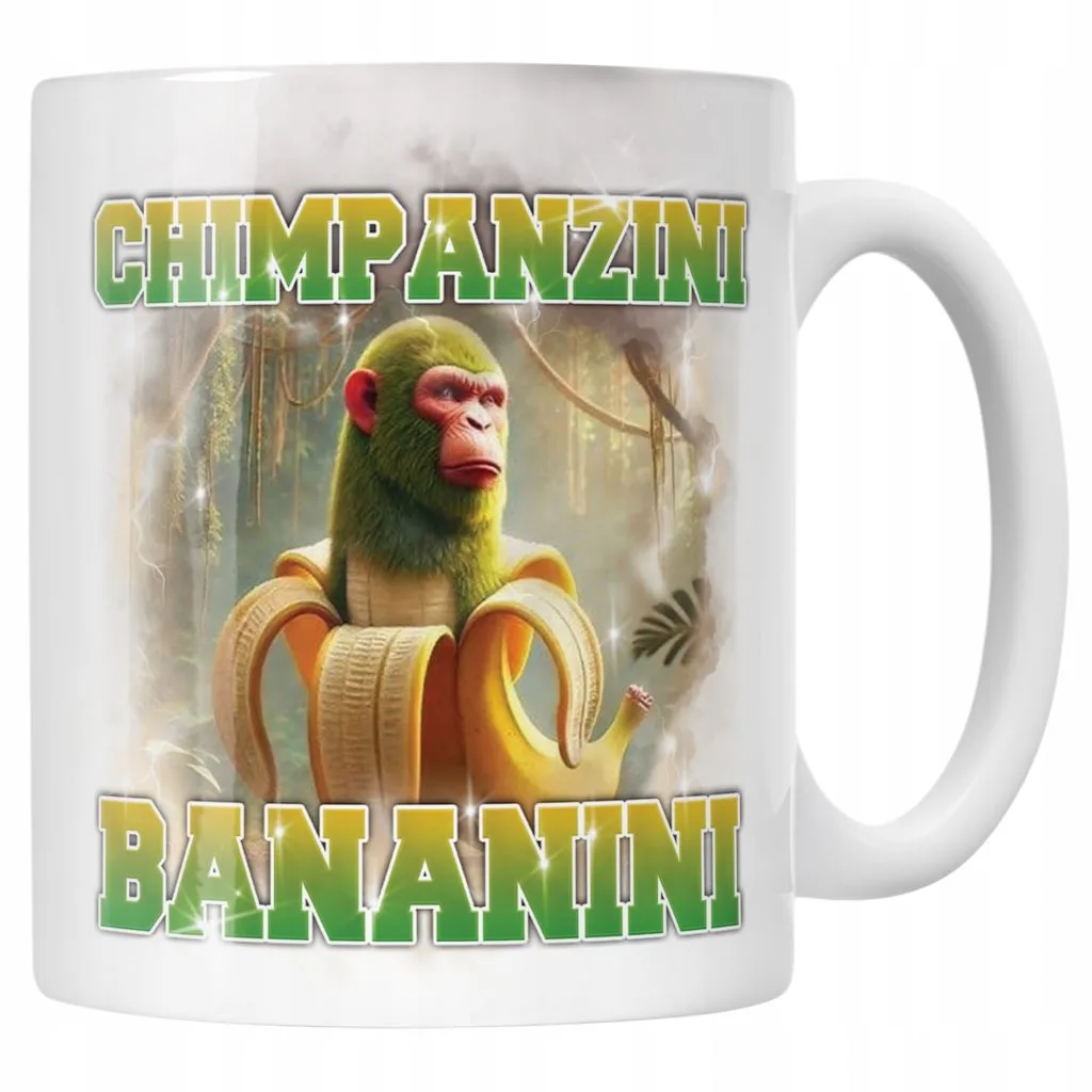 Kubek ceramiczny BRAINROT Chimpanzini Bananini Memy Zabawny TikTok Viral