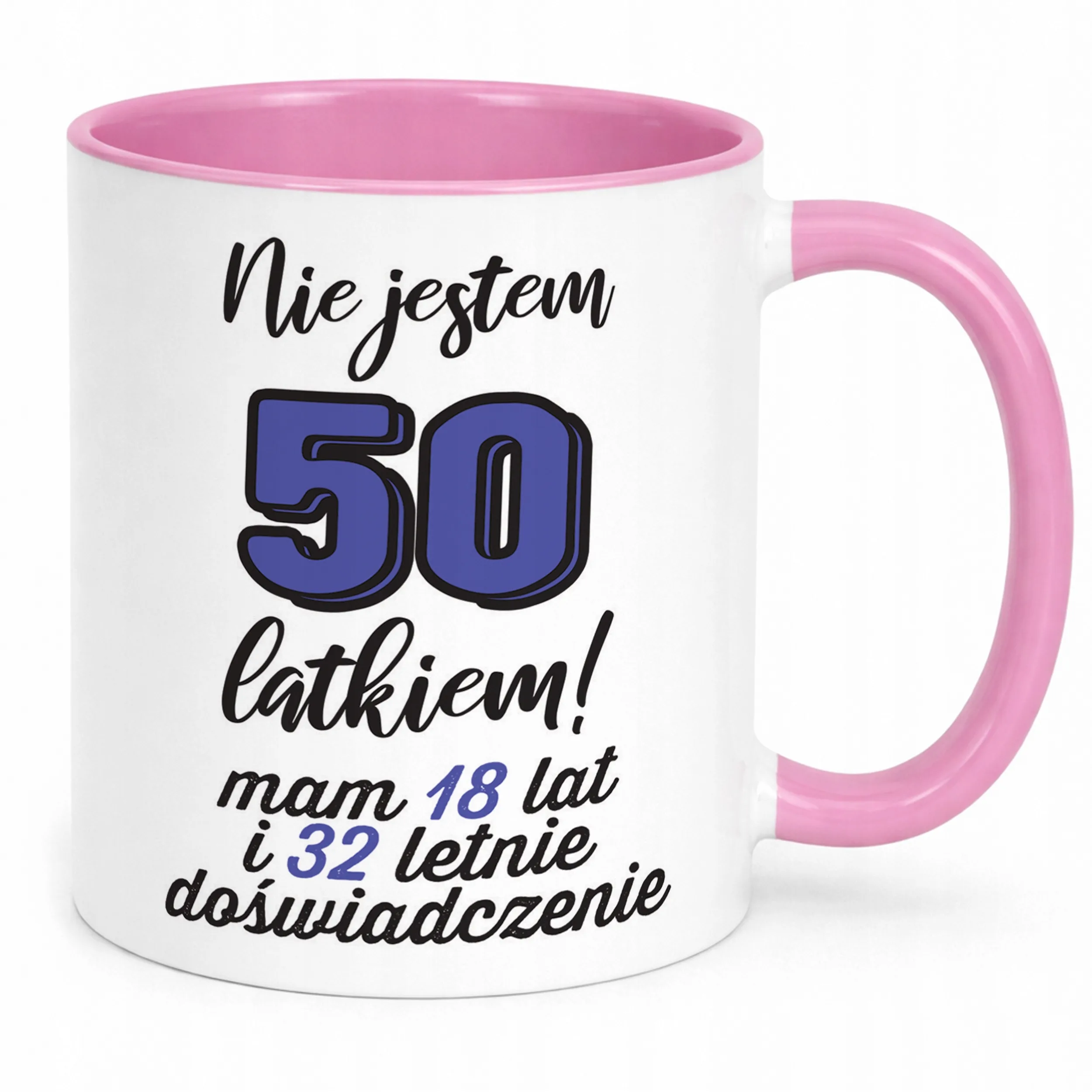 Kubek Różowy Nie Jestem 50 Urodziny Dla Kobiety Prezent Upominek