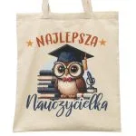 Torba bawełniana Dzień Nauczyciela Najlepsza Nauczycielka Prezent Upominek