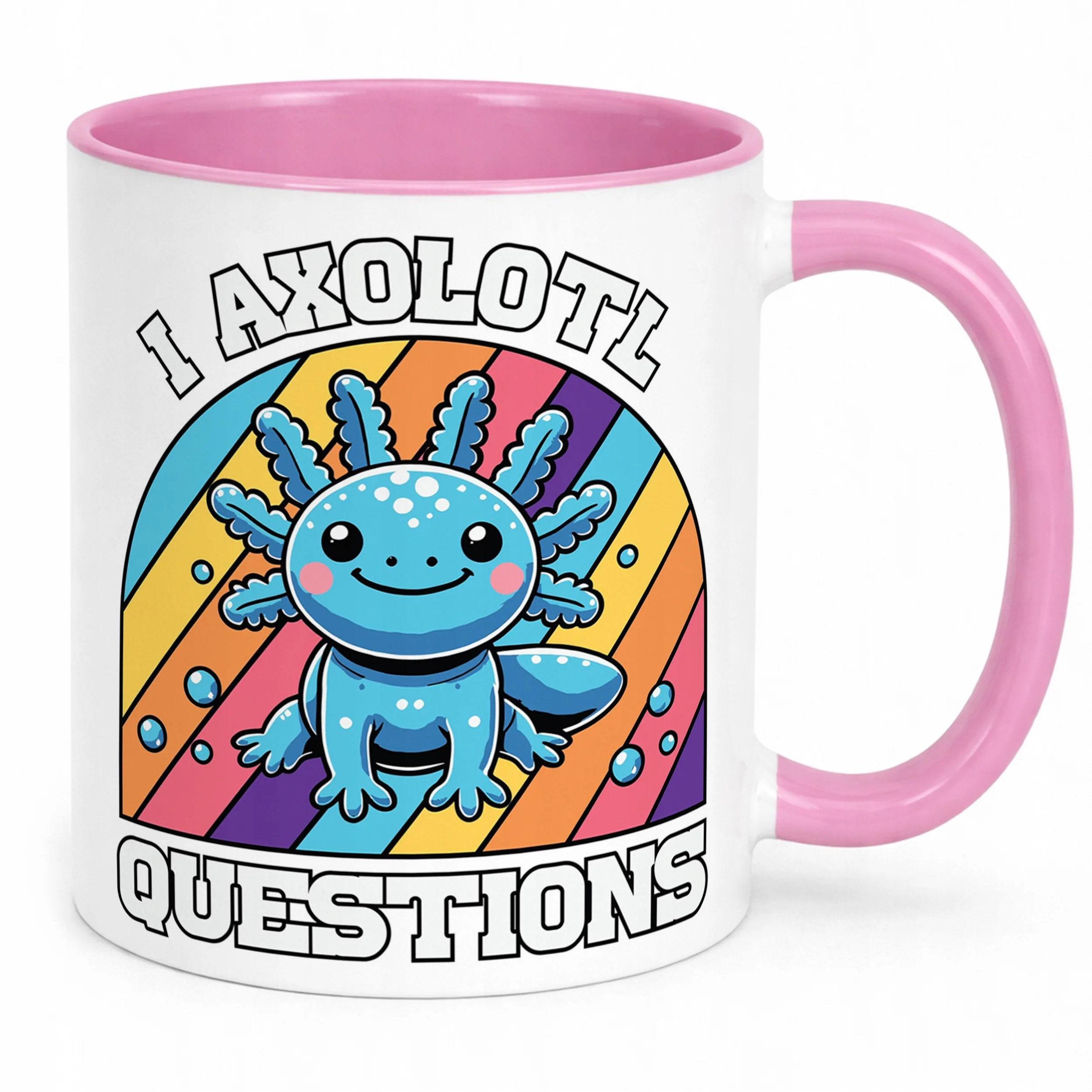 Stylowy różowy kubek dla dziecka Aksolotl Axolotl Różowy Zwierzak Viral OK