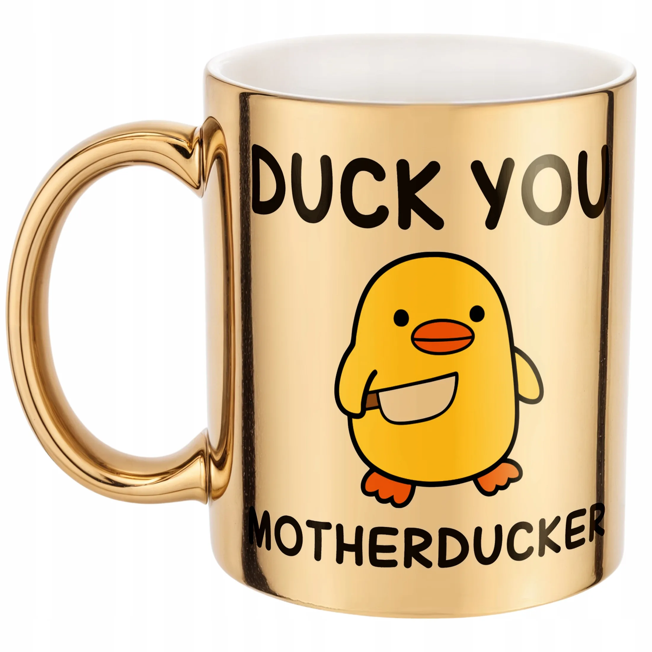 Złoty Kubek Duck You Śmieszny Zabawny Prezent