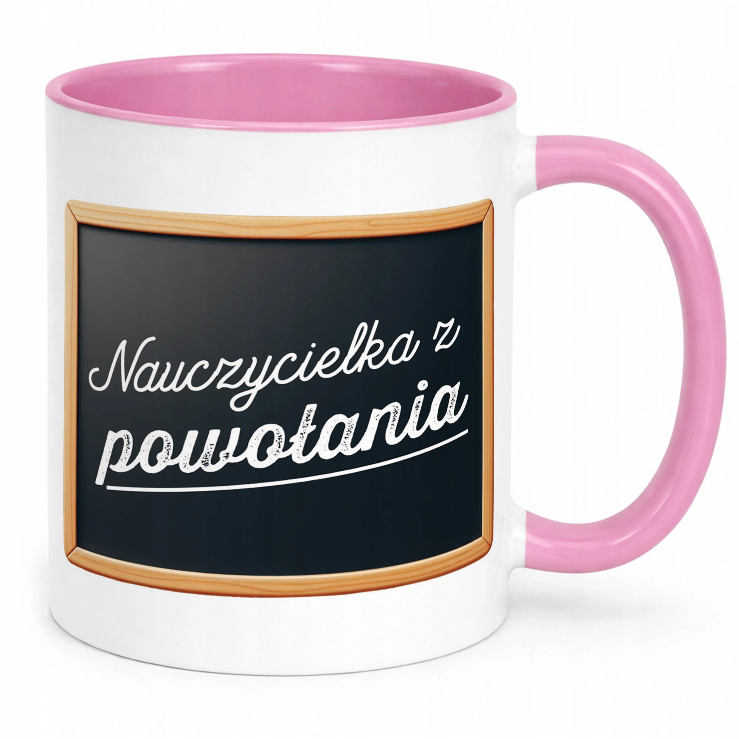 Kubek Różowy Najlepsza Nauczycielka Dzień Nauczyciela Prezent