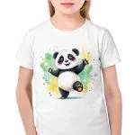 Koszulka biała dziecięca Panda Zwierzak Słodki