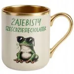 Kubek Premium Złoty Ecru Żajebisty 60 Dla Mężczyzny Na Urodziny Prezent
