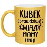 Złoty kubek brokatowy Personalizowany Dzień Matki Dla Mamy Prezent
