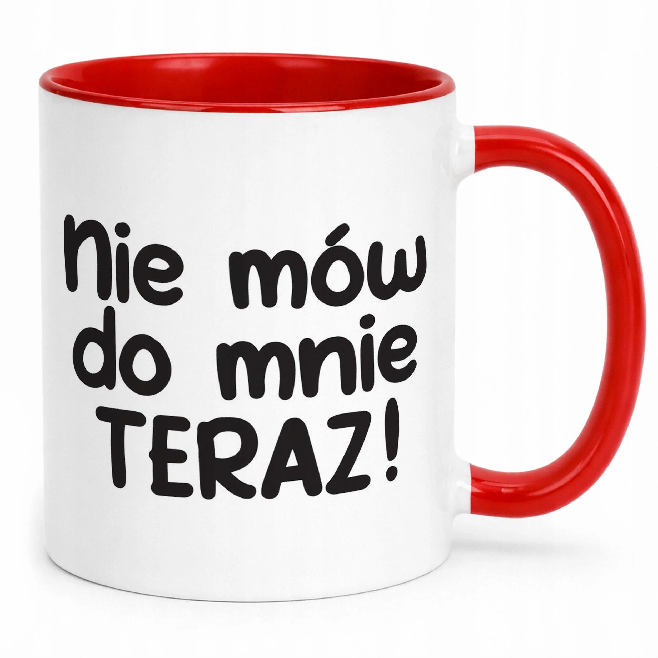 Kubek Czerwony Nie Mów Do Mnie Teraz Śmieszny Zabawny Prezent