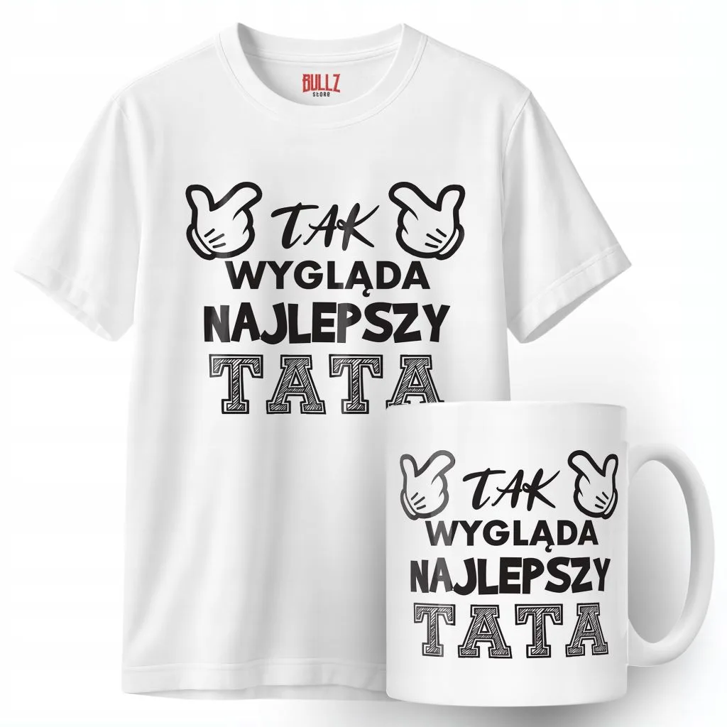Zestaw Kubek + Koszulka Dzień Ojca Tak Wygląda Najlepszy Tata