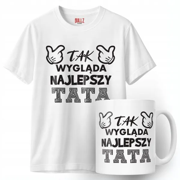 Zestaw Kubek + Koszulka Dzień Ojca Tak Wygląda Najlepszy Tata