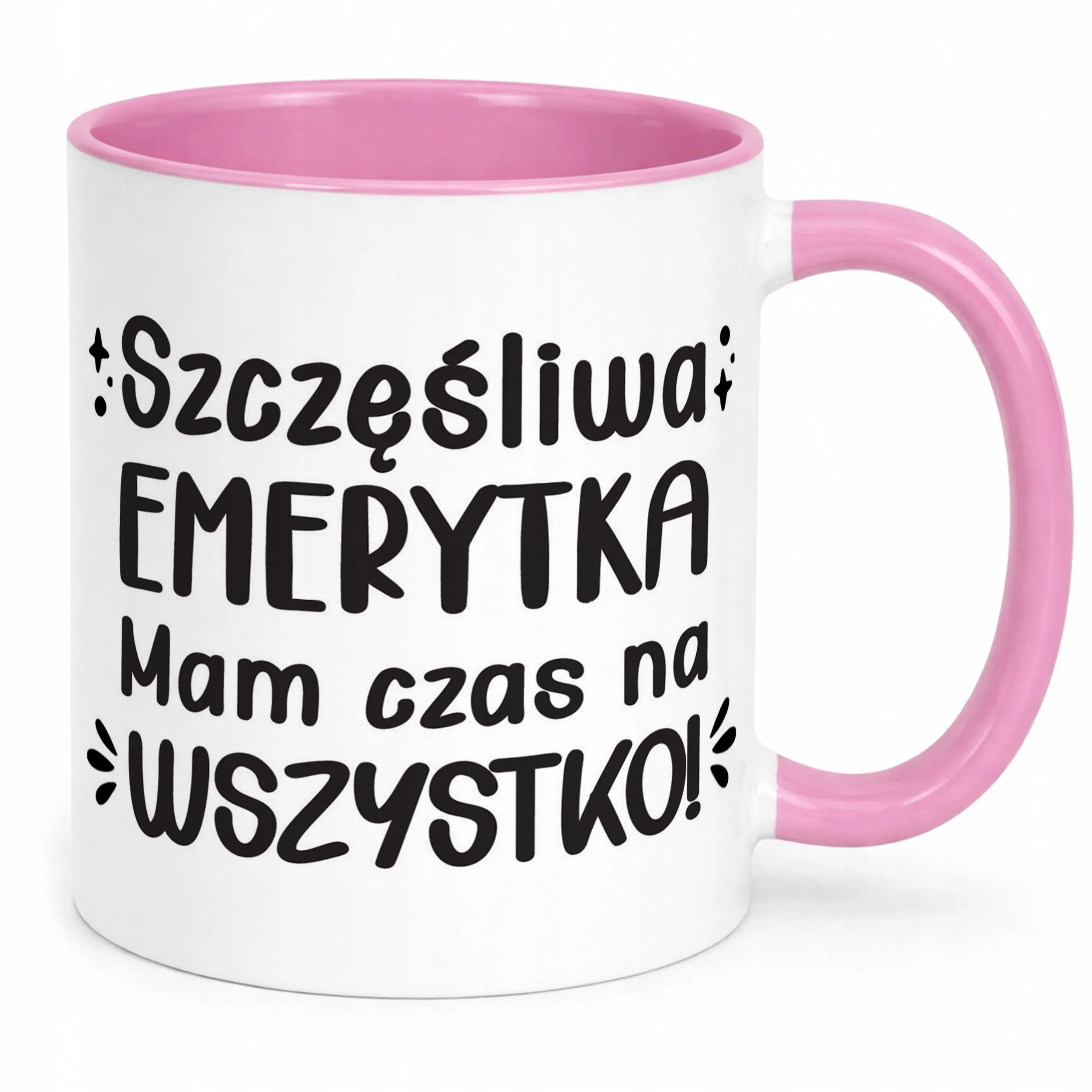 Kubek Różowy z okazji Emerytury Dla Emerytki Prezent Upominek