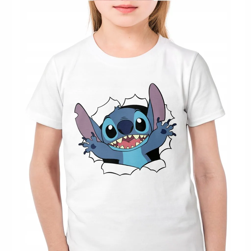 Koszulka biała dziecięca Stitch Lilo i Stich Dla Fanów