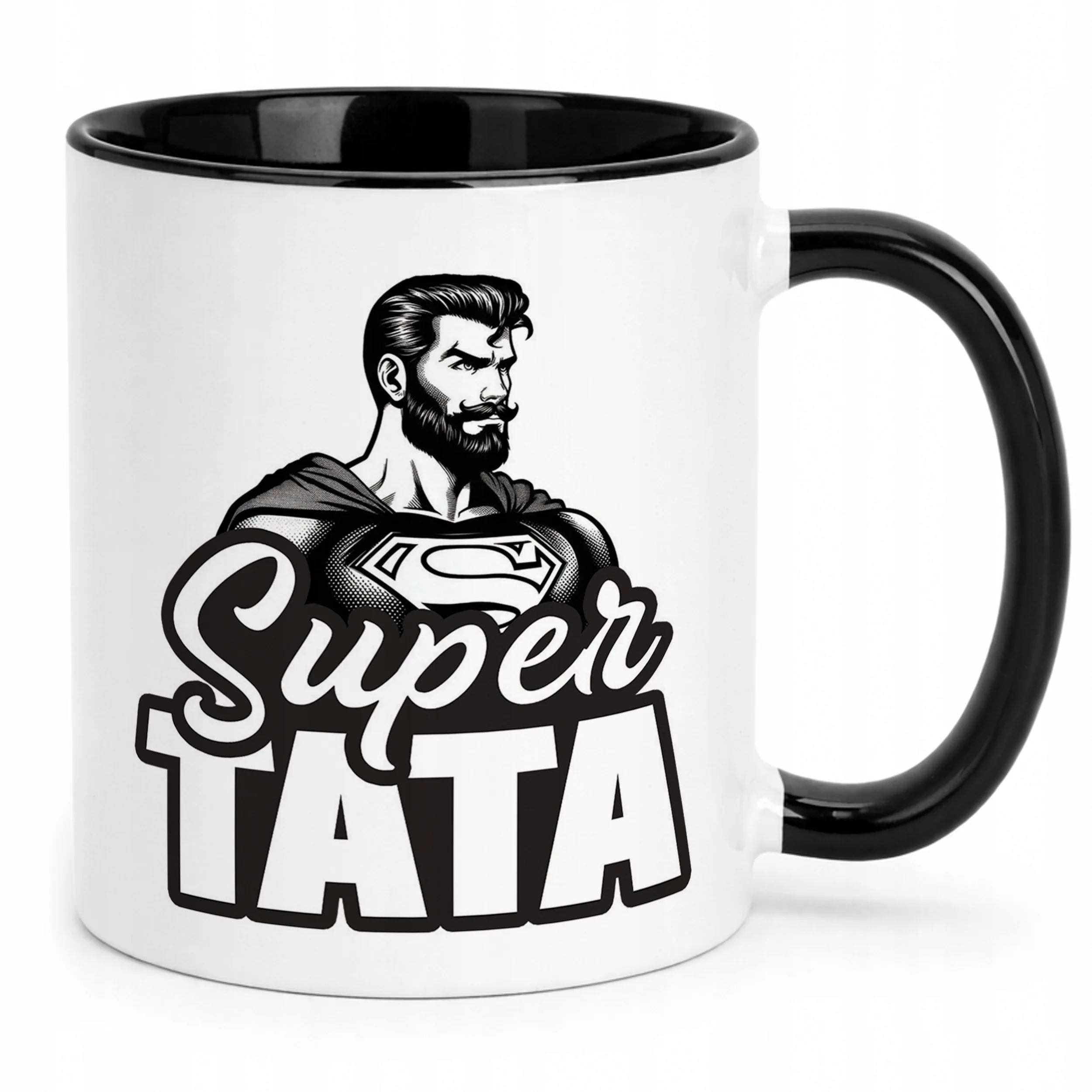Kubek Czarny Dzień Ojca Dla Taty Super Tata Prezent