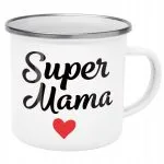 Emaliowany Kubek Garnuszek Dzień Matki Dla Mamy Prezent Super Mama