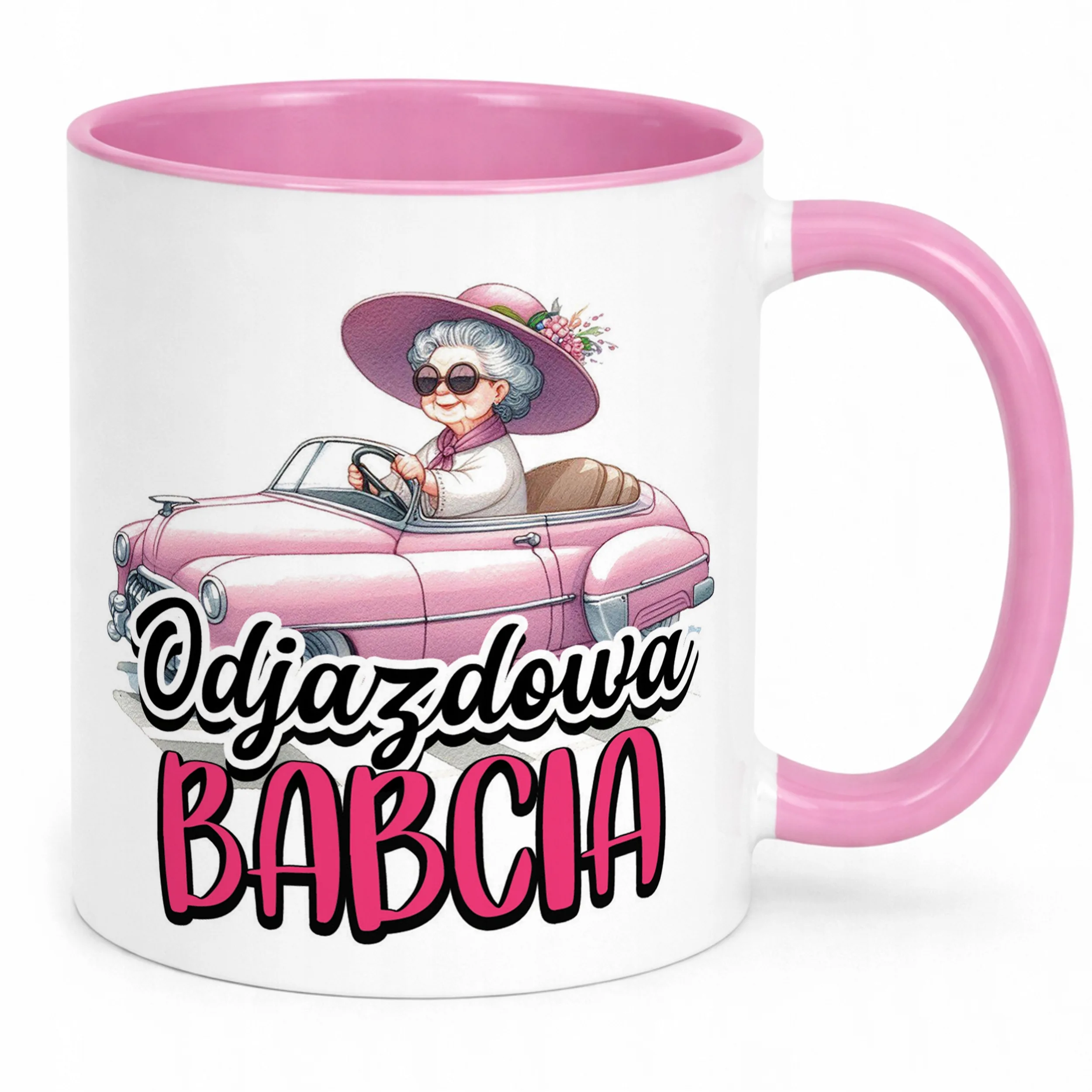 Kubek Różowy Dzień Babci Dla Babci Prezent Upominek