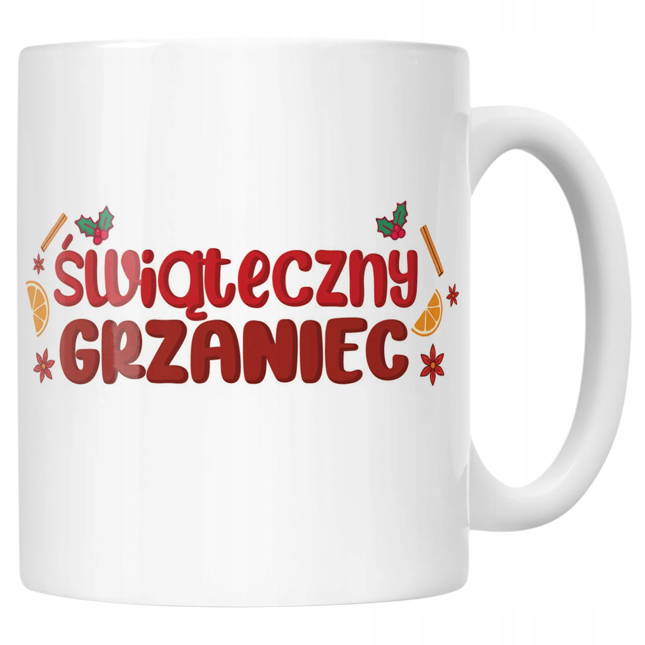 Kubek Ceramiczny Świąteczny Świąteczny Grzaniec Boże Narodzenie Prezent