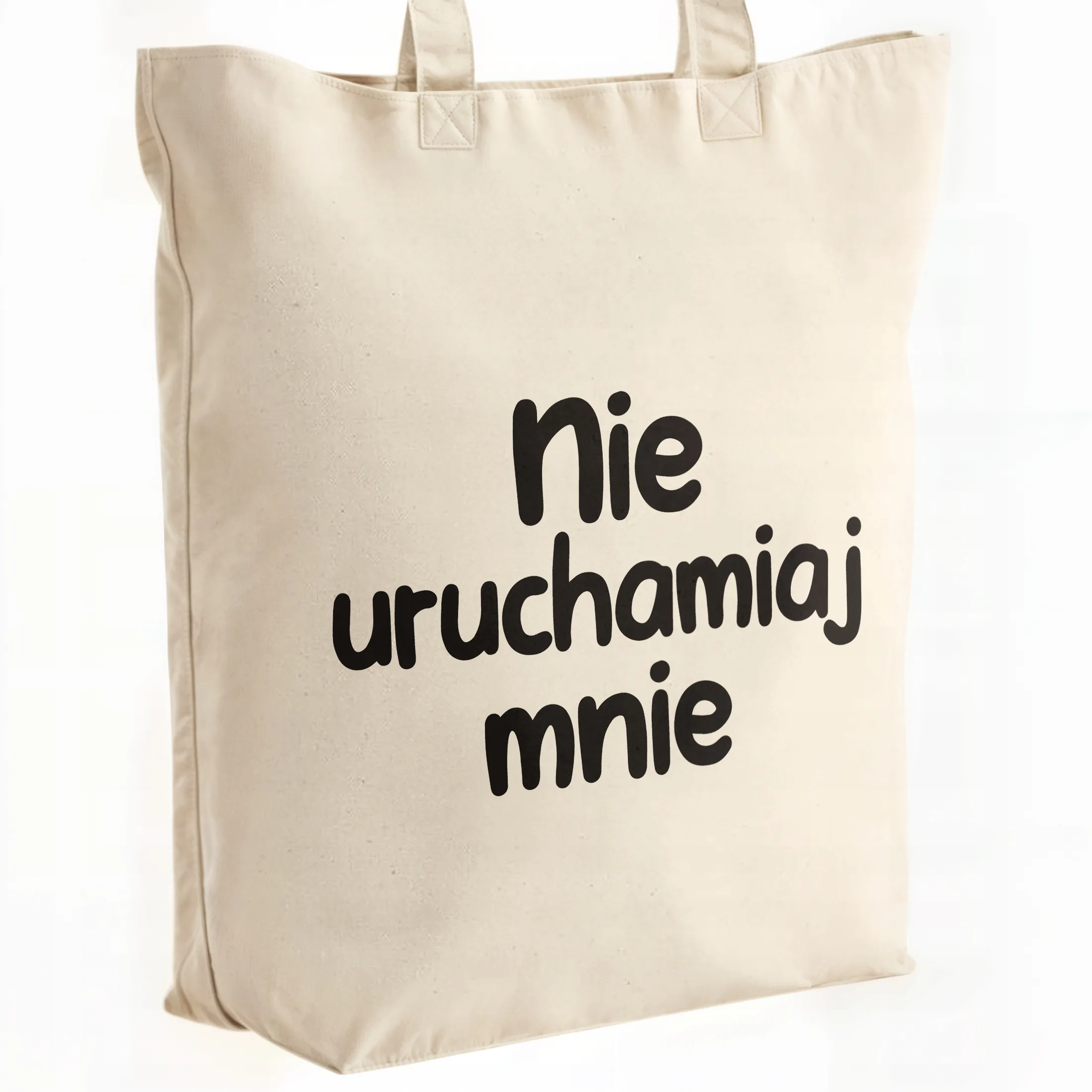 Torba bawełniana premium Nie Uruchamiaj Mnie Zabawny Prezent