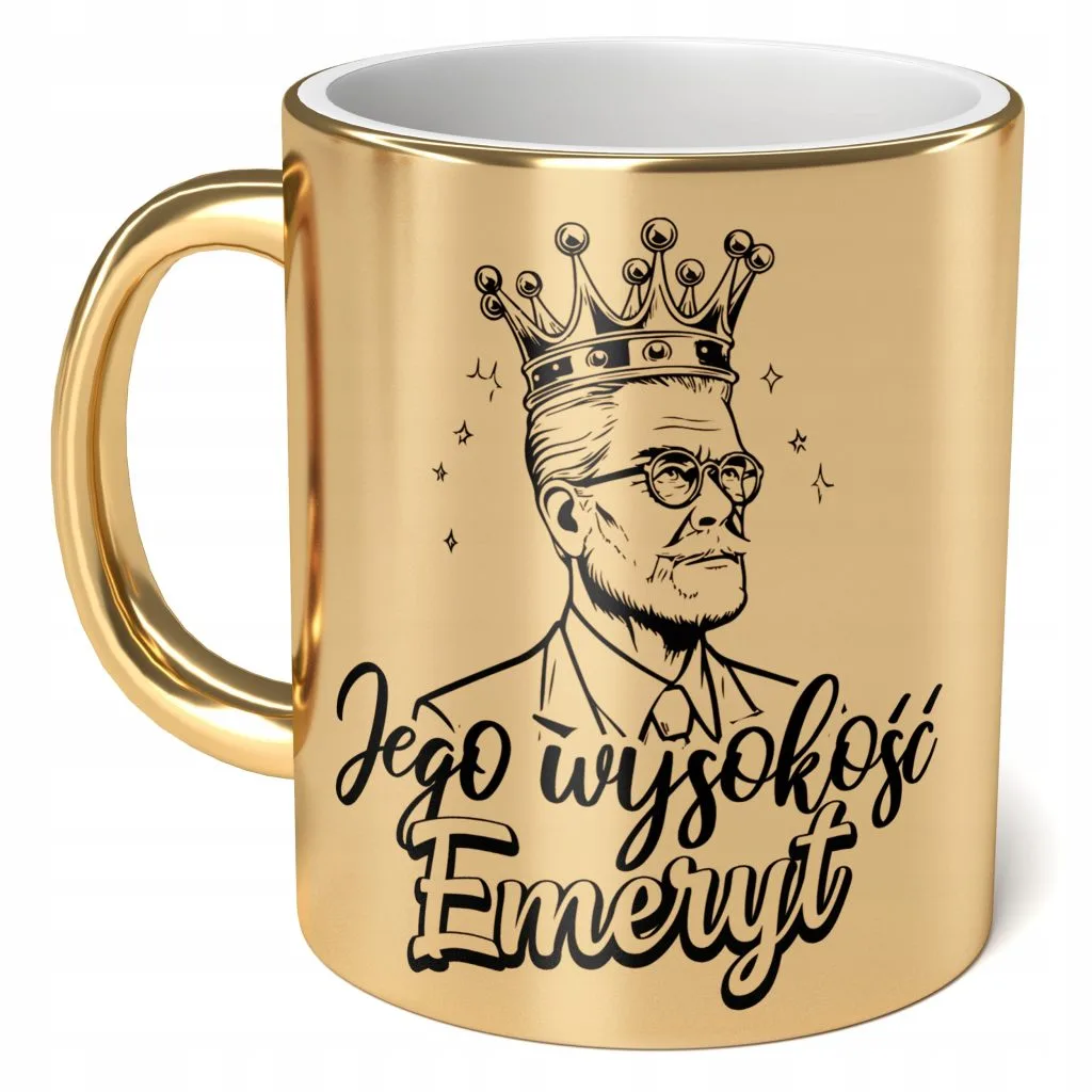 Kubek ceramiczny 330 ml Dla Emeryta Z Okazji Emerytury Prezent Zabawny