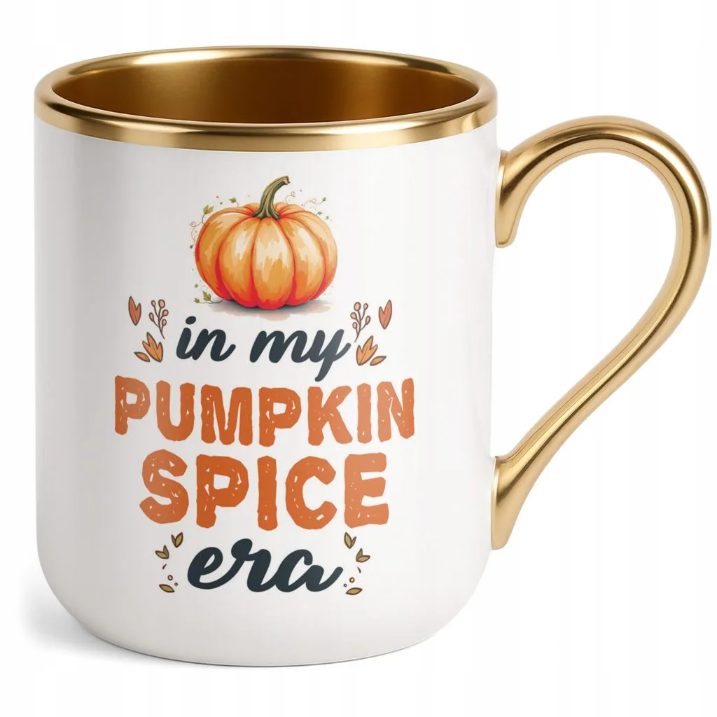 Kubek Premium Złoty Jesienny Jesień In My Pumpkin Spice Era Prezent
