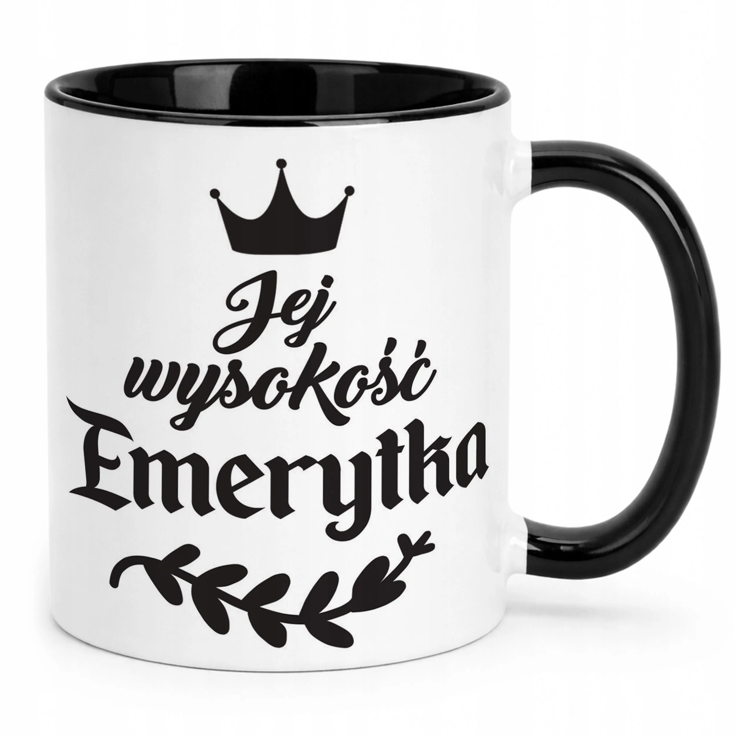 Kubek Czarny z okazji Emerytury Dla Emerytki Prezent Upominek