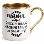 Kubek Premium Złoty Personalizowany Dzień Matki Dla Mamy Prezent Upominek
