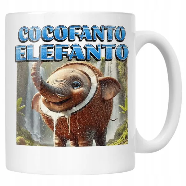 Kubek ceramiczny Cocofanto Elefanto viral tiktok brainrot mem