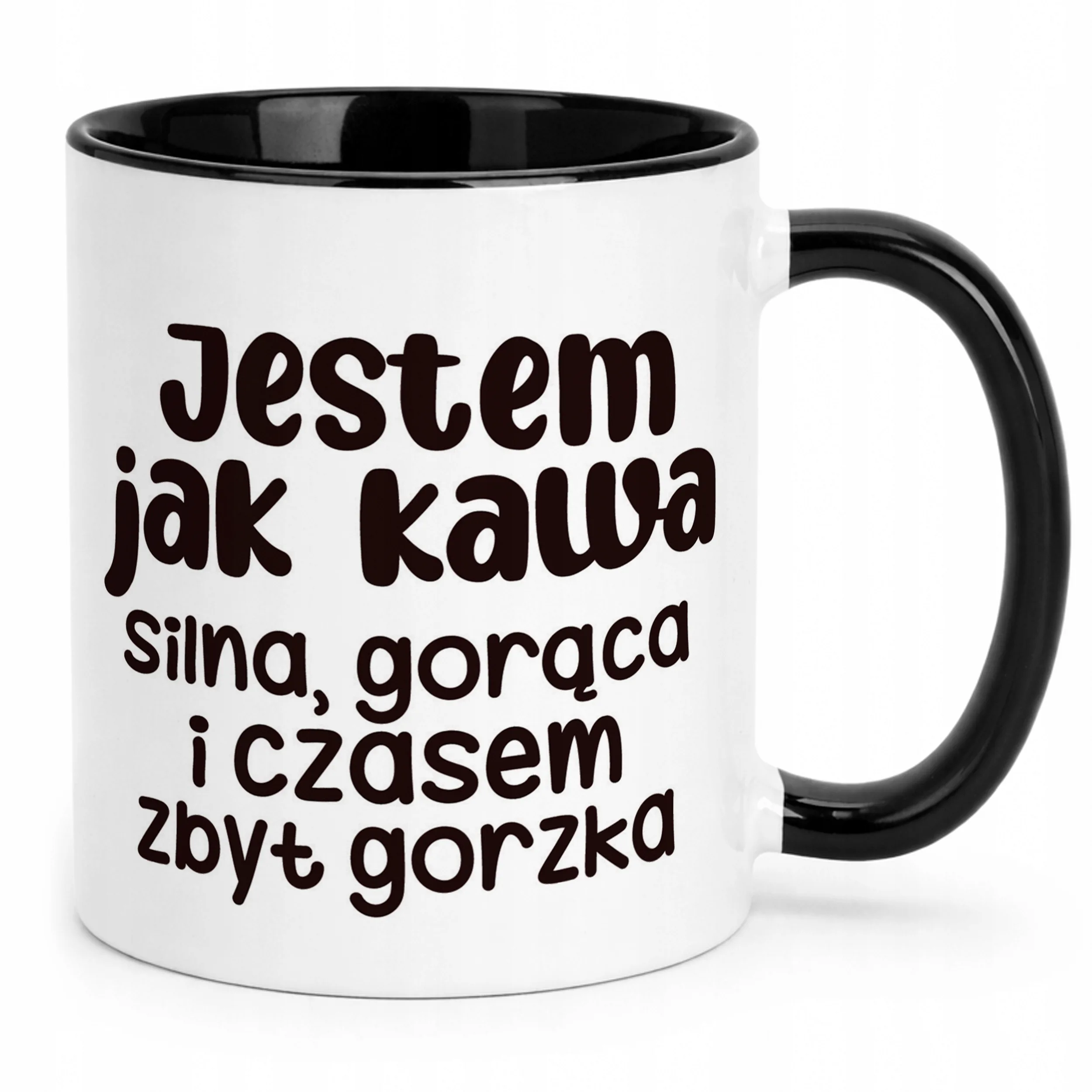 Kubek Czarny Jestem Jak Kawa Śmieszny Zabawny Prezent