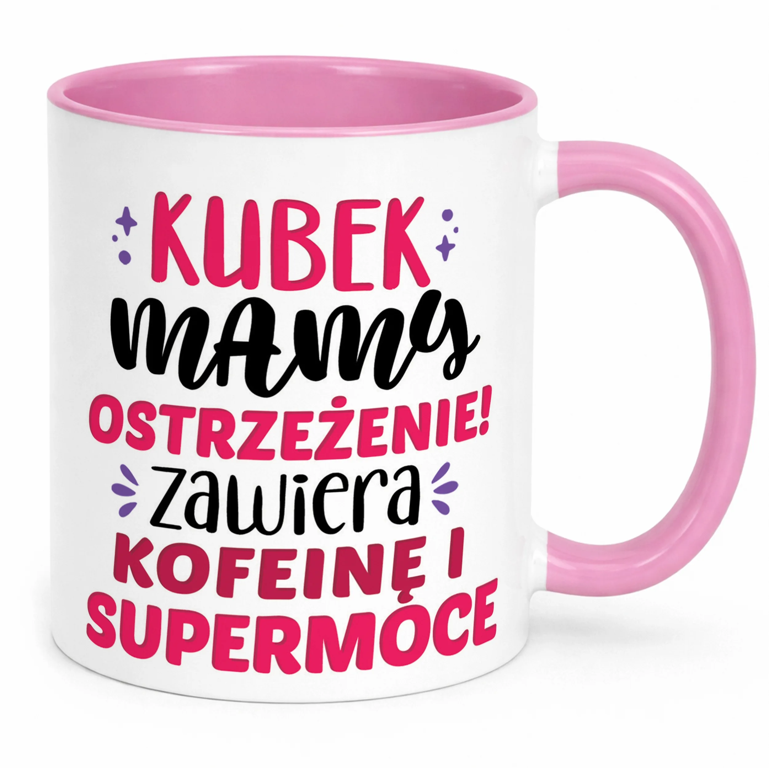 Kubek Różowy Dzień Matki Dla Mamy Prezent Kubek Mamy Ostrzeżenie