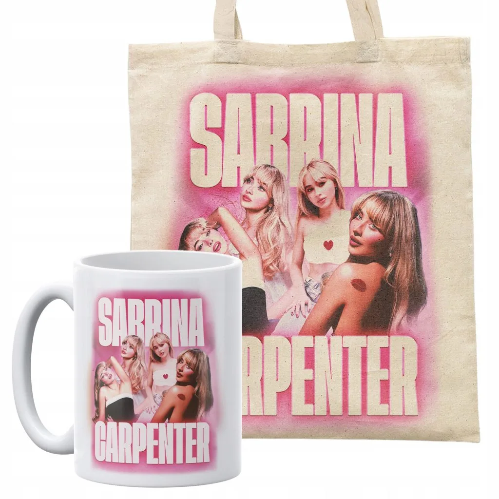 Zestaw torba bawełniana na zakupy + kubek Sabrina Carpenter Dla Fanów